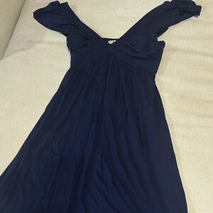 Forever 21 Elegant Navy Long Sleeve Dress